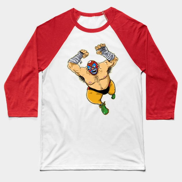 Luchador Baseball T-Shirt by zerostreet